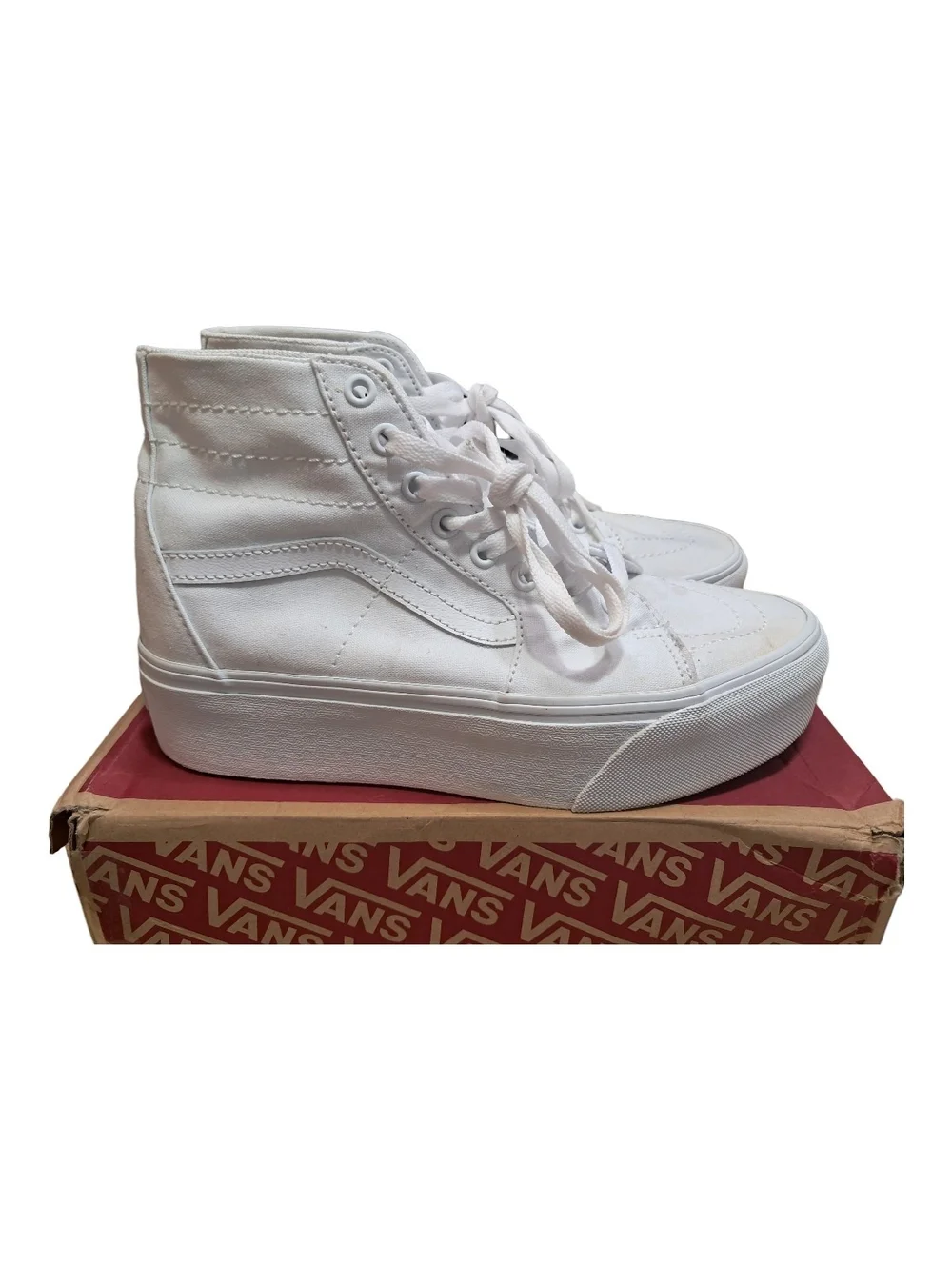 Vans Sk8-Hi Tapered Stackform White High Top Sneakers Size 9 Women’s ( 25.5 cm )